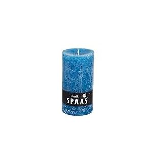 Spaas 8 Bougies Pilier rustiques Non parfumées 70/130 mm, ± 60 Heures, Turquoise