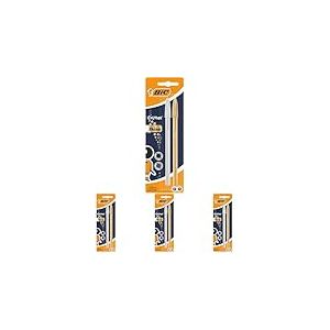 BIC Cristal Original Shine - Stylos-Bille Or et Argent Pointe Moyenne (1,0 mm) - Écriture Fluide et Élégante - Encres Bleue et Noire, Blister de 2 (Lot de 4)