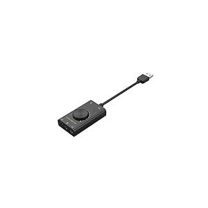 TERRATEC AUREON Carte Son Externe USB 5.1 2 en 1 avec contrôle du Volume et contrôle du Volume Plug & Play pour PC, Ordinateur Portable, Tablette, MacBook