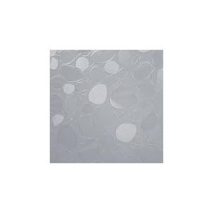 Douceur d'Int&eacute;rieur, Rouleau de Toile Cir&eacute;e Cristal (RLX 1,40mx20m) Galetea Transparent, PVC Relief 50/100E