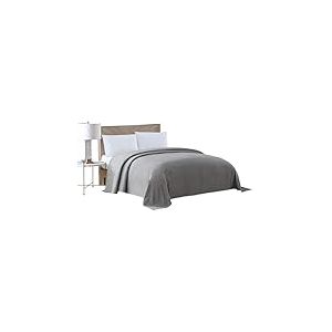 Beatrice Home Fashions Couvre-lit en Chenille, lit King Size, Gris