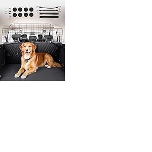 VEVOR Barri&egrave;re de Voiture pour Chien R&eacute;glable 90-153,9 cm, Grille Pare-Chien en Treillis M&eacute;tallique Robuste pour Si&egrave;ge Arri&egrave;re, Universel pour Animaux de Compagnie, SUV, Berline, Camions et V&eacute;hicules