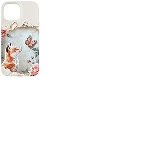 Renard Fleurs For&ecirc;t Animal Mignon Renard Coque pour iPhone 15