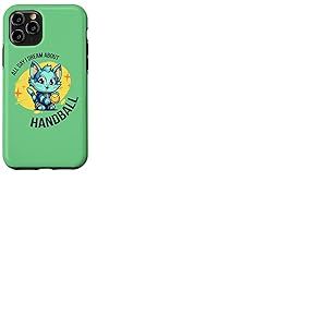 Handball Ballon de handball Chat-chattes Joueuse de handball Coque pour iPhone 11 Pro