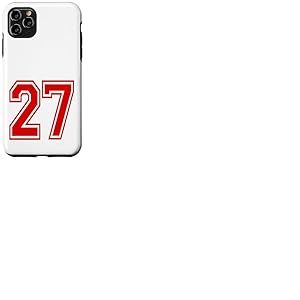 Num&eacute;ro 27 Red Sports Team Style Coque pour iPhone 11 Pro Max
