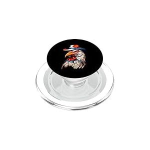 Tête de Coq Stylisée avec Chapeau en Style BD PopSockets PopGrip pour MagSafe