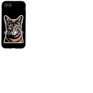 Newspaper Art Chausie Jungle Curl Cat Coque pour iPhone SE (2020) / 7/8