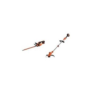 BLACK+DECKER Taille-Haies Electrique sans Fil 36V 55 cm avec Batterie 2,5 Ah & Coupe-Bordures Automatique - 36V - 33 cm - Transmission Directe E-Drive