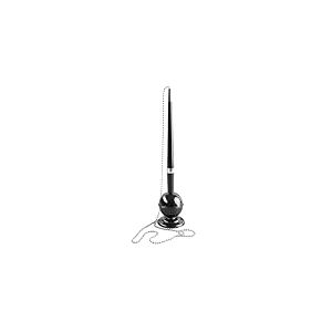 D.RECT Stylo sur Socle - Élégant Stylo à Bille Avec Chaînette Métallique - Porte-stylo à Bille sur Pied Robuste pour un Bureau Organisé de Façon Moderne, Couleur d'écriture Bleu