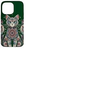 Mandala Mignon Chat Mandala Coque pour iPhone 14 Pro Max
