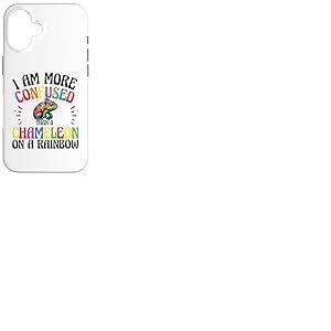 Je suis Plus confus qu'un caméléon sur Un caméléon Arc-en-Ciel Coque pour iPhone 16