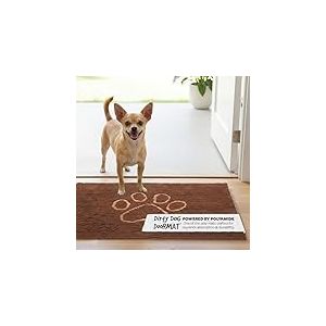 Dog Gone Smart Dirty Dog Paillasson en Microfibre Super Absorbant, Lavable en Machine avec Dos antid&eacute;rapant, Taille S, Marron Moka