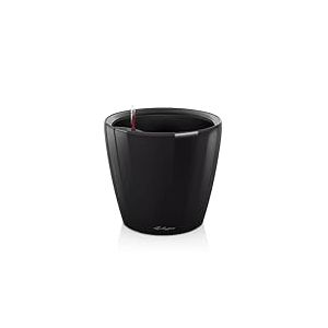 Lechuza – Pot de Fleurs d'Interieur – Premium Classico Ls – Réserve d'Eau Intégrée – Coloris Noir – Ø 35 X 33 cm