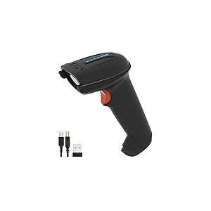 Tera Lecteur de Codes-Barres sans Fil avec Indicateur de Niveau de Batterie sans Fil 2,4 GHz et Filaire USB 2.0 Douchette 1D Rechargeable, Brevet de Conception : EU008489413, Mod&egrave;le 5100