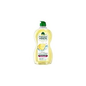 Maison Verte - Parfum aux Huiles Essentielles - Liquide Vaisselle - Parfum Fleur de Citronnier - D&eacute;graissant &agrave; Froid - Pour Peaux Sensibles - 95% d'ingr&eacute;dients d'origine naturelle - 500ml