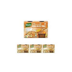 Knorr Marmite Bouillon de Poule, Riche en go&ucirc;t, Texture fondante, Id&eacute;al pour les po&ecirc;l&eacute;es et les soupes, 8 capsules (Lot de 4)