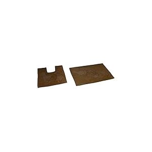 Rapport Home Ensemble Bain et Tapis Contour WC Pieds, Coton, Chocolat, 80 x 50 x 2 cm
