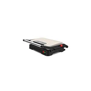 Taurus - Gril Électrique Mygrill Vintage Cream | 1000W | Ouverture 180º | Plaques 23x14,5 cm | Revêtement Antiadhésif Sans PFOA | Couvercle Flottant | Bac à Graisse Amovible | Crème
