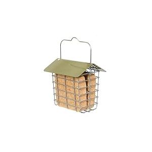 Jacobi Jayne Mangeoire &agrave; g&acirc;teau de suif &ndash; Peut contenir 2 blocs de suif pour oiseaux sauvages &ndash; Mangeoires &agrave; suif suspendues &ndash; Support de bloc de suif &ndash; Mangeoire &agrave; suif pour petits oiseaux uniquement