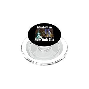 Manhattan New York City Statue de la Libert&eacute; Souvenir USA Men PopSockets PopGrip pour MagSafe