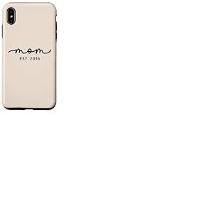 Maman Est 2016 Personnalis&eacute; Maman Personnalis&eacute; F&ecirc;te des M&egrave;res Personnalis&eacute; Coque pour iPhone XS Max