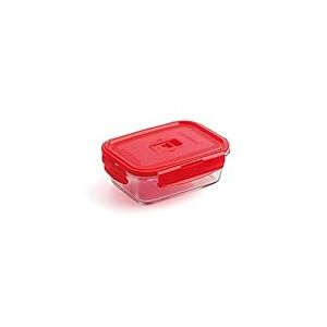 Luminarc Pure Box Rouge Récipient rectangulaire hermétique en Verre 16 x 11 x 7 cm - 82 cl