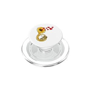 Soubassophone Saint-Valentin Cuivres Mariage PopSockets PopGrip pour MagSafe