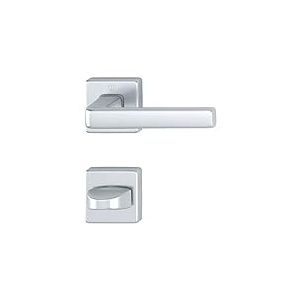 HOPPE Poign&eacute;e de porte Dublin sur rosace carr&eacute;e WC, aluminium anodis&eacute; argent&eacute;