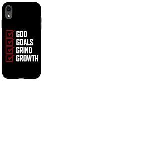 Maroon Red Burgundy Color Goals Grind Growth Maroon Graphic Coque pour iPhone XR