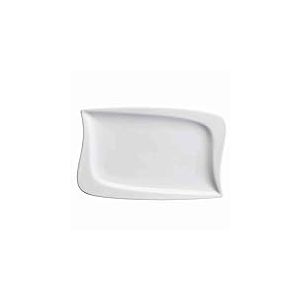 DOMESTIC La Musica Plaque en porcelaine Blanc 27,5 x 18 x 2 cm