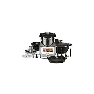 Ufesa TotalChef RK7 Robot de Cuisine Multifonctions Inteligent, WIFI, 30 Fonctions, 4.5L, Écran Tactile 7 Pouces, Balance Integrée, Livre de Recettes Interactif, Argent / Blanc