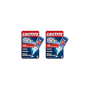 Loctite | Super Glue-3 XXL (flacon de 20 g) – Colle forte grand format pour usages fréquents – Colle liquide à séchage immédiat – Colle transparente multi-matériaux (Lot de 2)