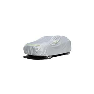 Favoto Housse de Voiture Extérieure Imperméable - Bâche en PEVA+Coton Anti UV Vent Poussière avec Fermeture Éclair Compatible avec Audi A1 Opel Corsa VW Polo Renault Clio pour Hayon 390-415cm