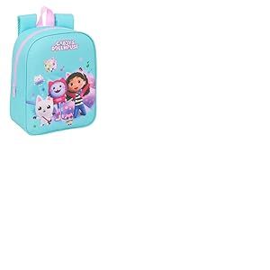 GABBY'S DOLLHOUSE Sac &agrave; dos pour enfant, sac &agrave; dos d'&eacute;cole, adaptable au chariot pour la maternelle, confortable et polyvalent, qualit&eacute; et r&eacute;sistance, 22 x 10 x 27 cm