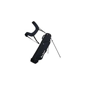 Ben Sayers LTE Sac &agrave; Crayon avec Support de Golf l&eacute;ger avec Double bandouli&egrave;re et Rembourrage Lombaire Noir/Gris 15,2 cm