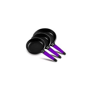 Fundix Ensemble de po&ecirc;les, aluminium antiadh&eacute;sif, 20 cm, 24 cm, 28 cm