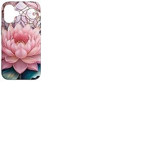 Vitrail Rose Fleurs esthétiques Fleurs Fleurs Beau Lotus Coque pour iPhone 16