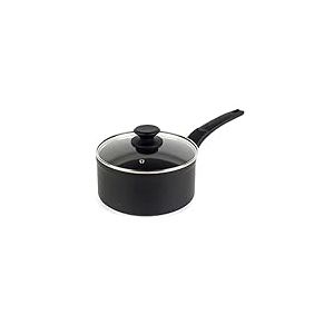Salter BW08653 Marble Gold 16 cm Casserole Antiadhésive avec Couvercle en Verre Trempé, Pot à Soupe en Aluminium Forgé, Casseroles Compatible Plaques à Induction et Lavable au Lave-Vaisselle