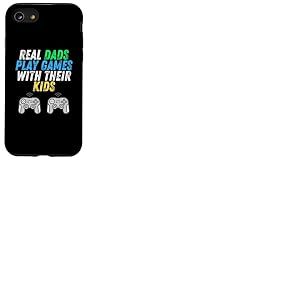 Real Dads Play Games with Kids F&ecirc;te des P&egrave;res Gamer Console Coque pour iPhone SE (2020) / 7/8