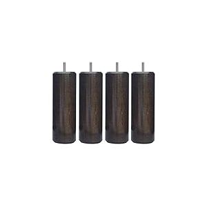 Margot 3700527816012 Cylindre Lot de 4 Pieds de Sommier, Wengé, Hauteur 15 cm
