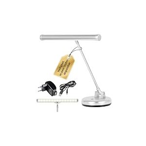 Showlite LED Lampe à piano argentée matt