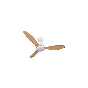 Eden pulse Ventilateur CC 24 W blanc 3 pales, régulateur d'intensité, minuterie et mémoire, éclairage 3000-4000-6500 K, télécommande