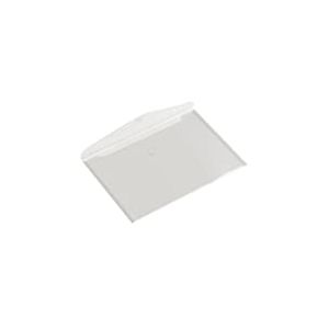 Europel Lot de 10 Enveloppes Porte-document, Taille A5, Pochette Porte document avec fermeture auto-agrippante, Blanc transparent, Pour la maison, bureaux, école, Support de document, Format paysage