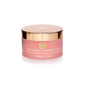 Kedma - Gommage Pêche & Miel au Sel de la Mer Morte - Exfoliant et Revitalisant - Pour Peau Lisse et Nourrie - 350g