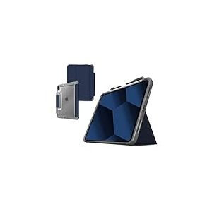 STM Dux Plus Étui Compatible avec Apple iPad 10,9" 10e génération (2022) - Bleu - Standard Militaire - Compartiment pour Apple Pencil - Support - Fonction Veille/réveil