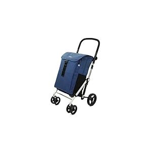 Carlett -Classic Family Lett470 | Chariot Pliant | Chariot de supermarché Robuste | 4 Roues | pour Les Gros achats | Grande capacité : 64L | Sac Principal 32kg | Sac Isotherme 12L | Jean