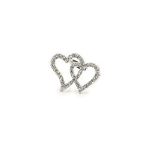 Mopec A600 &ndash; Broche en Forme de c&oelig;ur en Strass, Pack de 10 unit&eacute;s