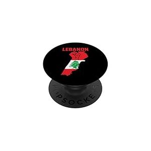 Drapeau du Liban Cèdre Arbre Beyrouth Libanais Arabe Musulman PopSockets PopGrip Adhésif