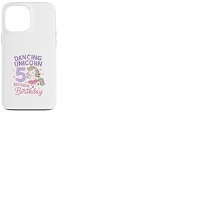 Licorne dansante Magique 5&egrave;me Anniversaire Coque pour iPhone 13 Pro Max