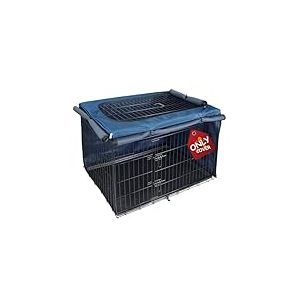 Explore Land Housse de Cage pour Chien pour Cage m&eacute;tallique de 61 cm, Housse en Treillis Robuste Compatible avec Les Cages en m&eacute;tal Standard &agrave; 1, 2, 3 Portes (Bleu)